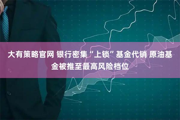 大有策略官网 银行密集“上锁”基金代销 原油基金被推至最高风险档位